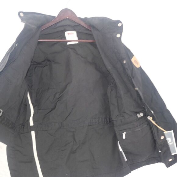 NEW Fjallraven Men's Small Raven BLACK Jacket Greenland G-1000 w/ Pullout Hood - Picture 11 of 14